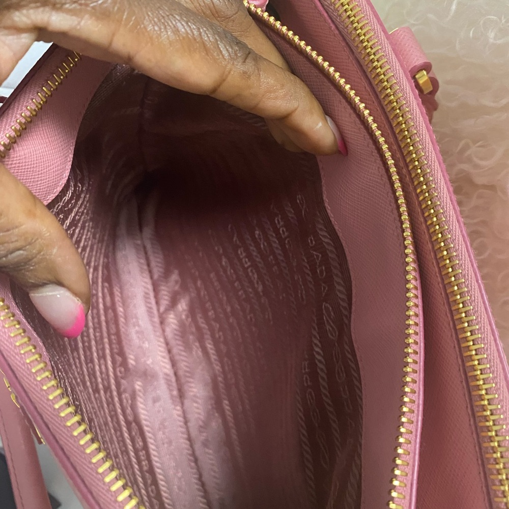 Prada Pink Saffiano Leather Satchel - Picture 5 of 15